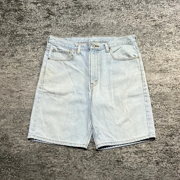 Levi's 505 Denim Shorts Mens 36 Blue Regular Fit Jorts Vintage Y2K - Picture 2 of 14